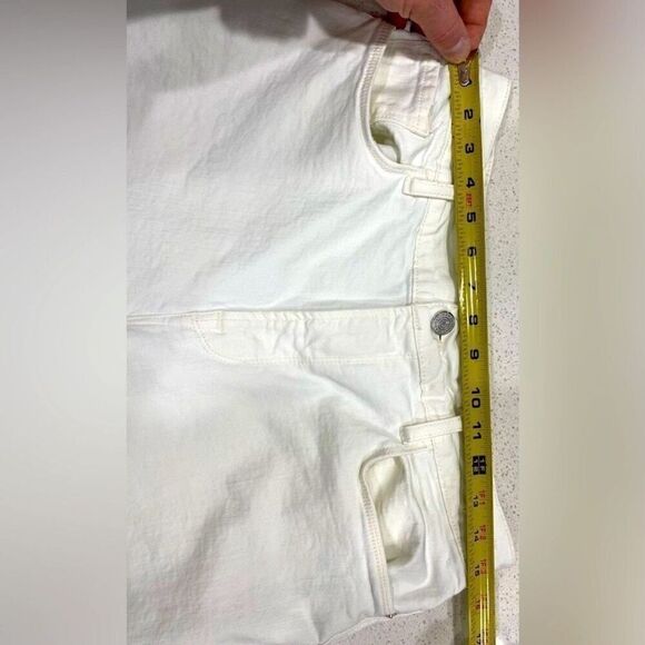 Frame Le Palazzo Crop Wide Leg/Flare Frayed Hem Jeans 32x28 Stretch Denim LNWT - Picture 8 of 11